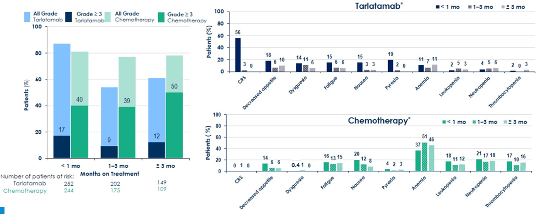 Abbildung 1: Häufigkeit und Schweregrad der behandlungsassoziierten unerwünschten Nebenwirkungen über den Behandlungszeitraum.